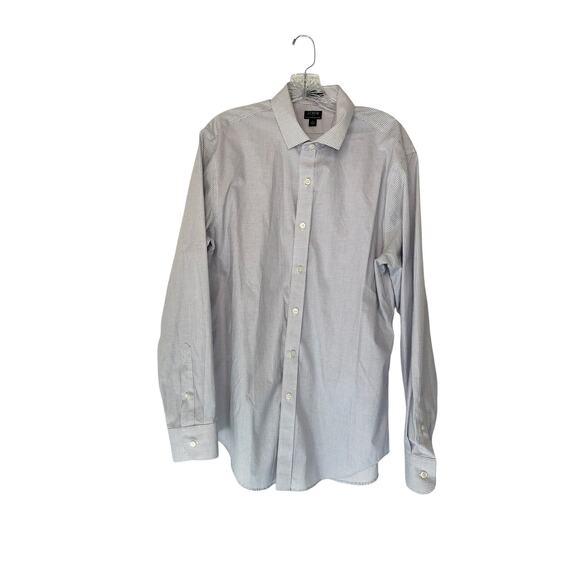 J.Crew Men's Blue Plaid Slim Fit Flex Wrinkle Free Button Down Shirt Size Large - Picture 1 of 11